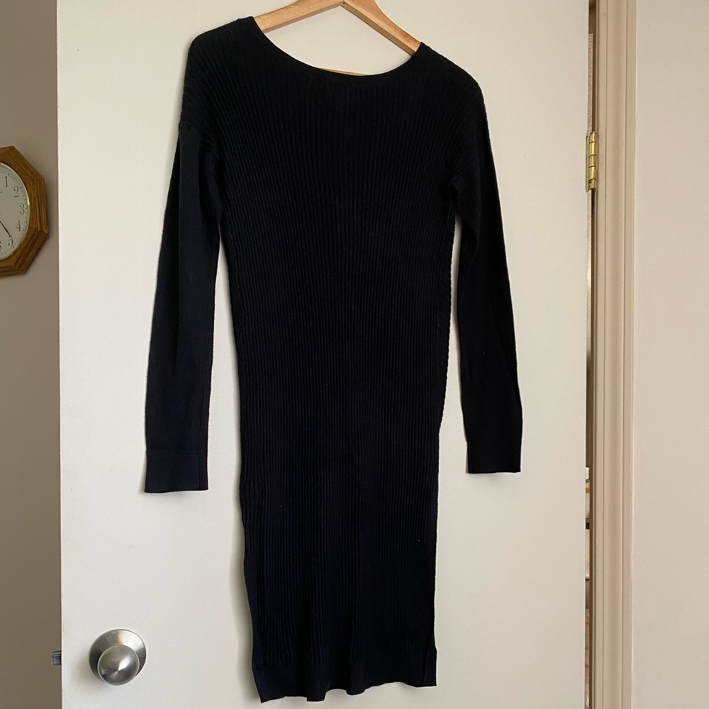 Express Black Long Sleeve Sweater Dress